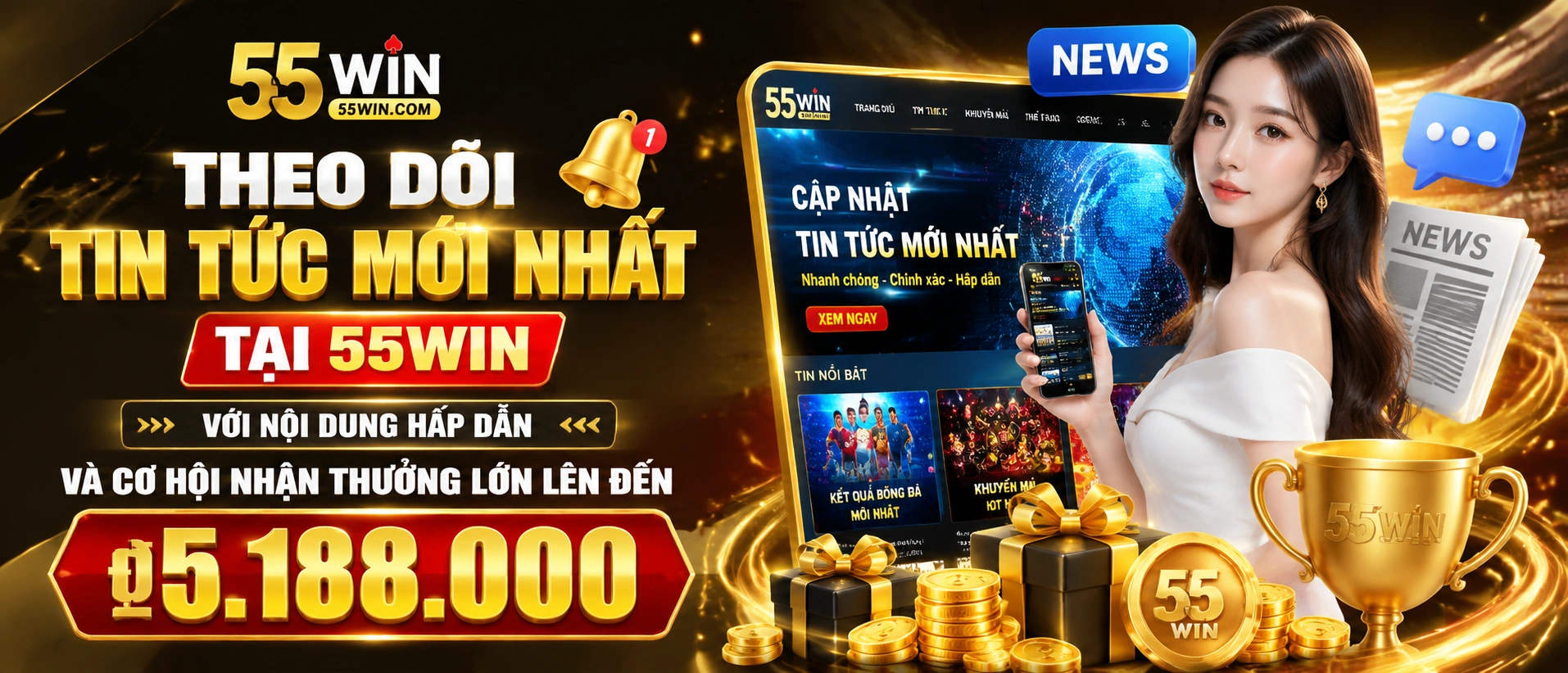 Người dùng xem tin khuyến mãi và thông báo trên điện thoại
